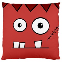 Halloween Frankenstein - Red Large Cushion Case (two Sides) by Valentinaart