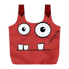 Halloween Frankenstein - Red Full Print Recycle Bags (l)  by Valentinaart