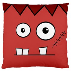 Halloween Frankenstein - Red Standard Flano Cushion Case (one Side) by Valentinaart