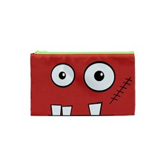 Halloween Frankenstein - Red Cosmetic Bag (xs) by Valentinaart