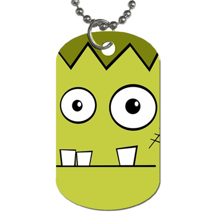 Halloween Frankenstein -Yellow Dog Tag (One Side)