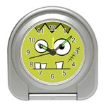 Halloween Frankenstein -Yellow Travel Alarm Clocks Front