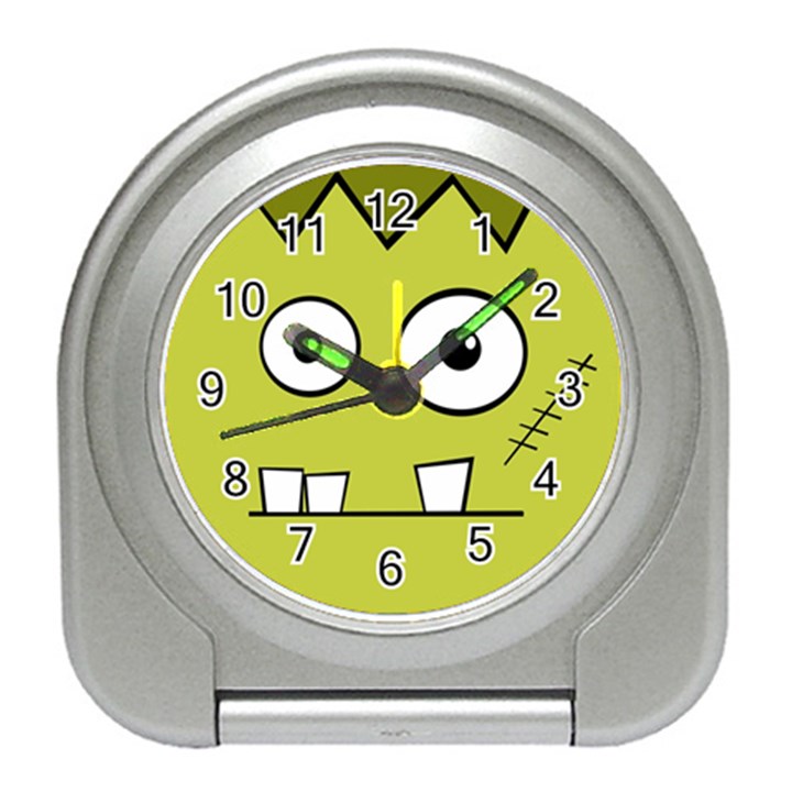 Halloween Frankenstein -Yellow Travel Alarm Clocks