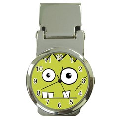 Halloween Frankenstein -yellow Money Clip Watches by Valentinaart