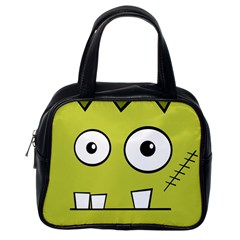 Halloween Frankenstein -yellow Classic Handbags (one Side) by Valentinaart