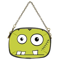 Halloween Frankenstein -yellow Chain Purses (two Sides)  by Valentinaart