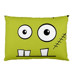 Halloween Frankenstein -yellow Pillow Case by Valentinaart