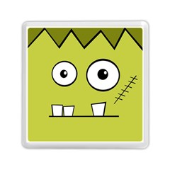 Halloween Frankenstein -yellow Memory Card Reader (square) 