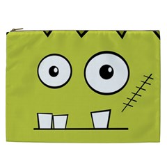 Halloween Frankenstein -yellow Cosmetic Bag (xxl)  by Valentinaart