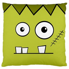 Halloween Frankenstein -yellow Standard Flano Cushion Case (one Side) by Valentinaart