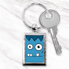 Halloween Frankenstein - Blue Key Chains (rectangle)  by Valentinaart