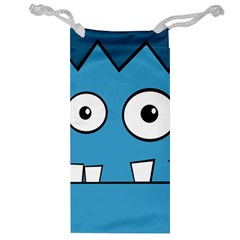 Halloween Frankenstein - Blue Jewelry Bags by Valentinaart