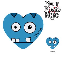 Halloween Frankenstein - Blue Multi-purpose Cards (heart) 