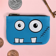 Halloween Frankenstein - Blue Mini Coin Purses by Valentinaart