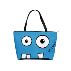 Halloween Frankenstein - Blue Shoulder Handbags by Valentinaart