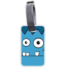 Halloween Frankenstein - Blue Luggage Tags (one Side)  by Valentinaart