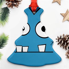 Halloween Frankenstein - Blue Christmas Tree Ornament (2 Sides)