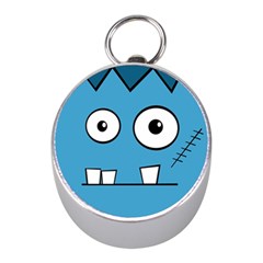 Halloween Frankenstein - Blue Mini Silver Compasses