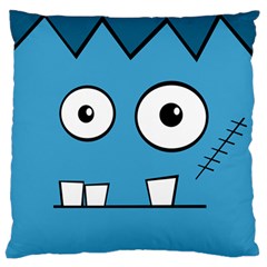 Halloween Frankenstein - Blue Standard Flano Cushion Case (one Side) by Valentinaart