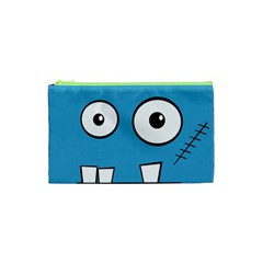 Halloween Frankenstein - Blue Cosmetic Bag (xs) by Valentinaart