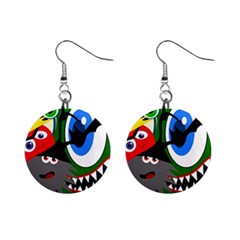 Halloween Monsters Mini Button Earrings by Valentinaart