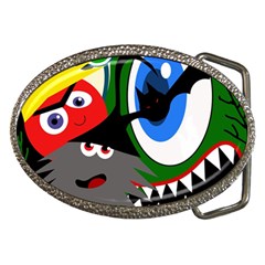 Halloween Monsters Belt Buckles by Valentinaart