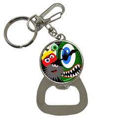 Halloween Monsters Bottle Opener Key Chains by Valentinaart