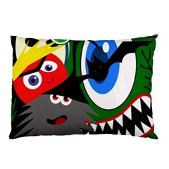 Halloween Monsters Pillow Case by Valentinaart