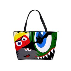 Halloween Monsters Shoulder Handbags by Valentinaart