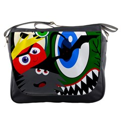 Halloween Monsters Messenger Bags