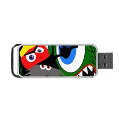 Halloween Monsters Portable Usb Flash (one Side) by Valentinaart