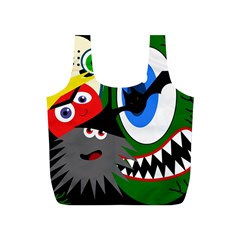 Halloween Monsters Full Print Recycle Bags (s)  by Valentinaart