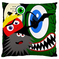 Halloween Monsters Large Flano Cushion Case (one Side) by Valentinaart