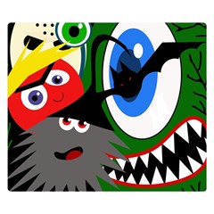 Halloween Monsters Double Sided Flano Blanket (small) 