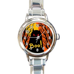 Halloween Monster Round Italian Charm Watch by Valentinaart