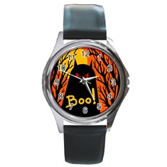 Halloween Monster Round Metal Watch by Valentinaart