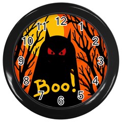 Halloween Monster Wall Clocks (black) by Valentinaart