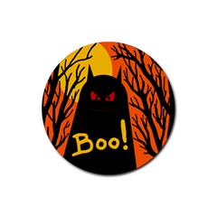 Halloween Monster Rubber Round Coaster (4 Pack)  by Valentinaart