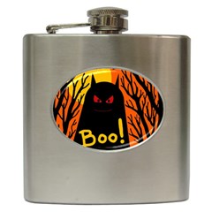 Halloween Monster Hip Flask (6 Oz) by Valentinaart