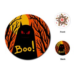 Halloween Monster Playing Cards (round)  by Valentinaart