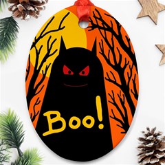 Halloween Monster Oval Ornament (two Sides)