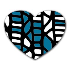 Blue decor Heart Mousepads