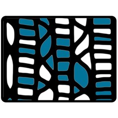 Blue decor Double Sided Fleece Blanket (Large) 