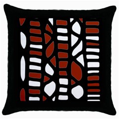 Red Decor Throw Pillow Case (black) by Valentinaart