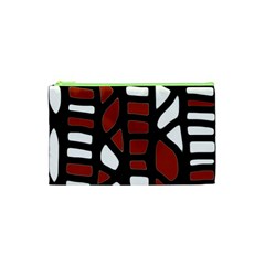 Red Decor Cosmetic Bag (xs) by Valentinaart