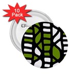 Green decor 2.25  Buttons (10 pack)  Front