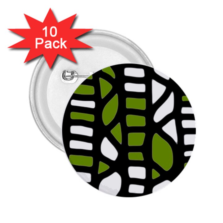 Green decor 2.25  Buttons (10 pack) 