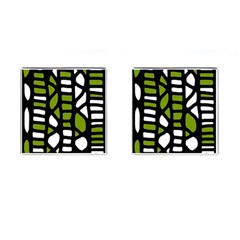 Green Decor Cufflinks (square) by Valentinaart