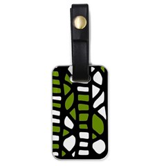 Green Decor Luggage Tags (one Side)  by Valentinaart