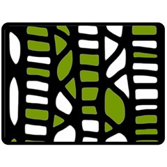 Green Decor Double Sided Fleece Blanket (large) 